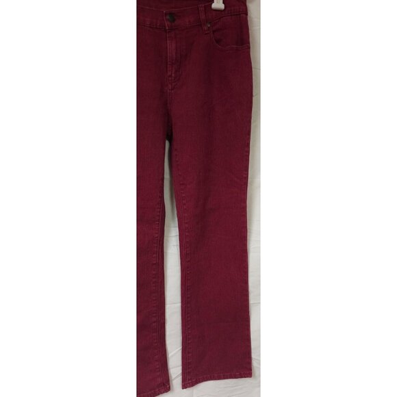 DG2 Diane Gilman Womens Red SZ 4P Mid Rise Denim Straight Leg Jeans W30 L30 - Picture 3 of 12